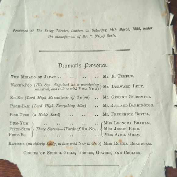 1885 Mikado Script - Picture 3 of 4